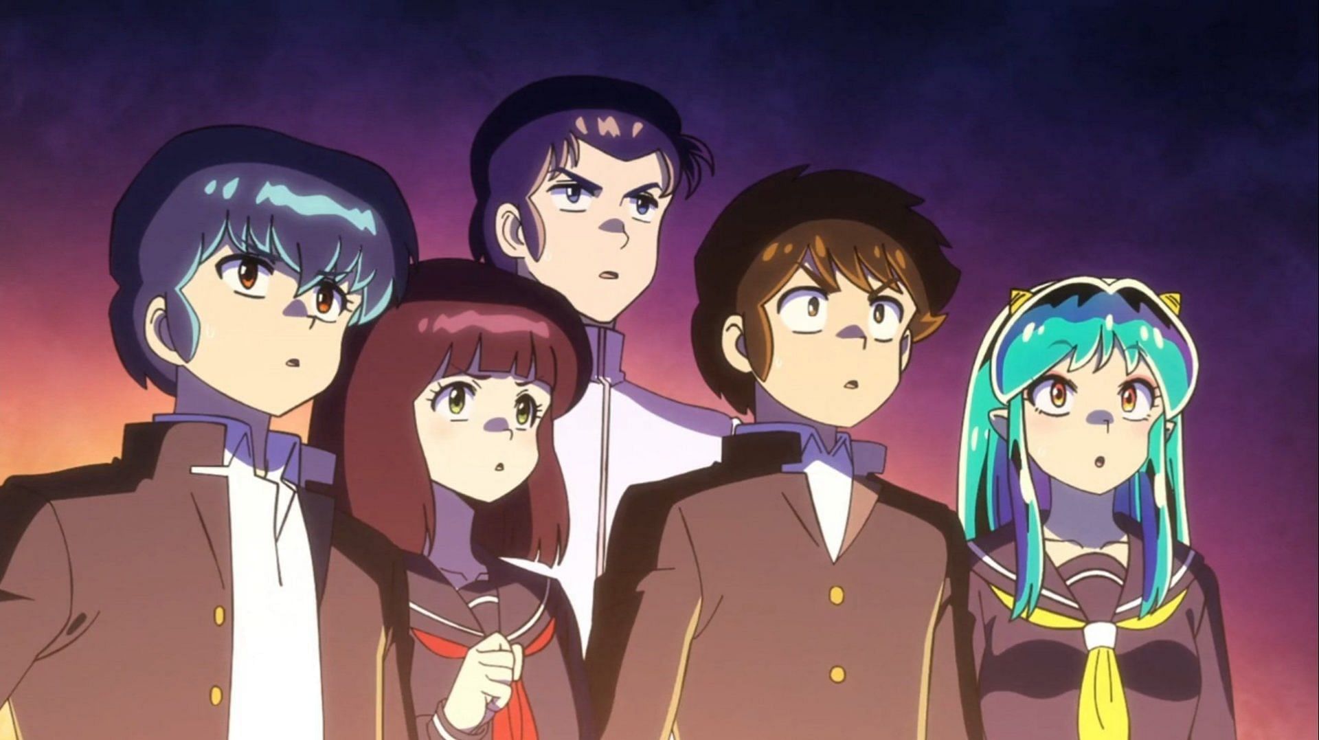 The main cast in the first half of the episode (Image via David Production).